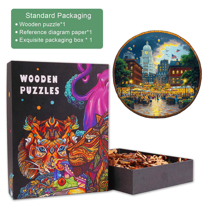 Bonston Market Wooden Jigsaw Puzzle