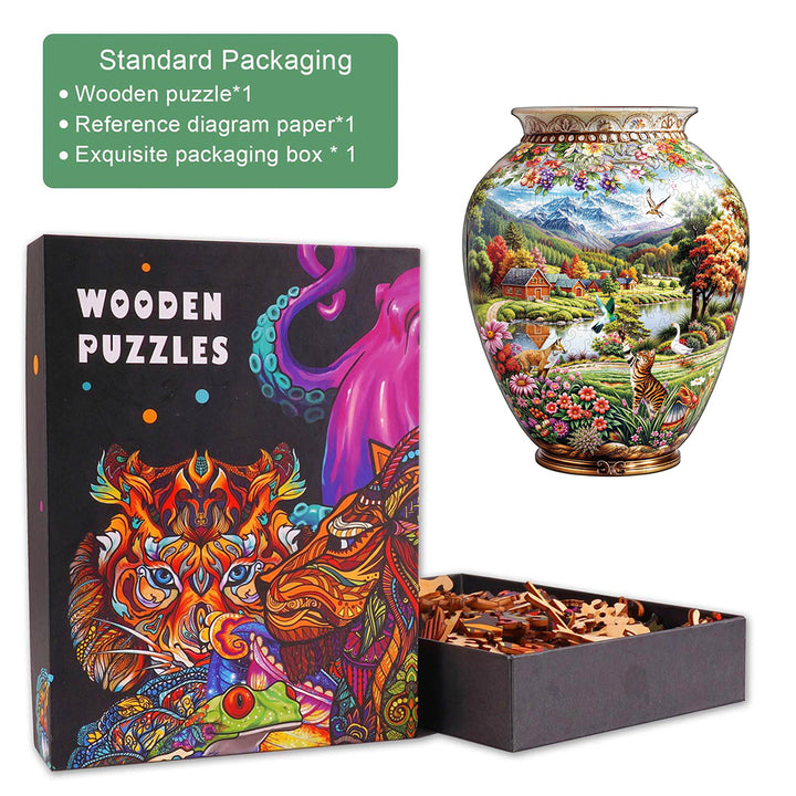 Pastoral vase Wooden Jigsaw Puzzle