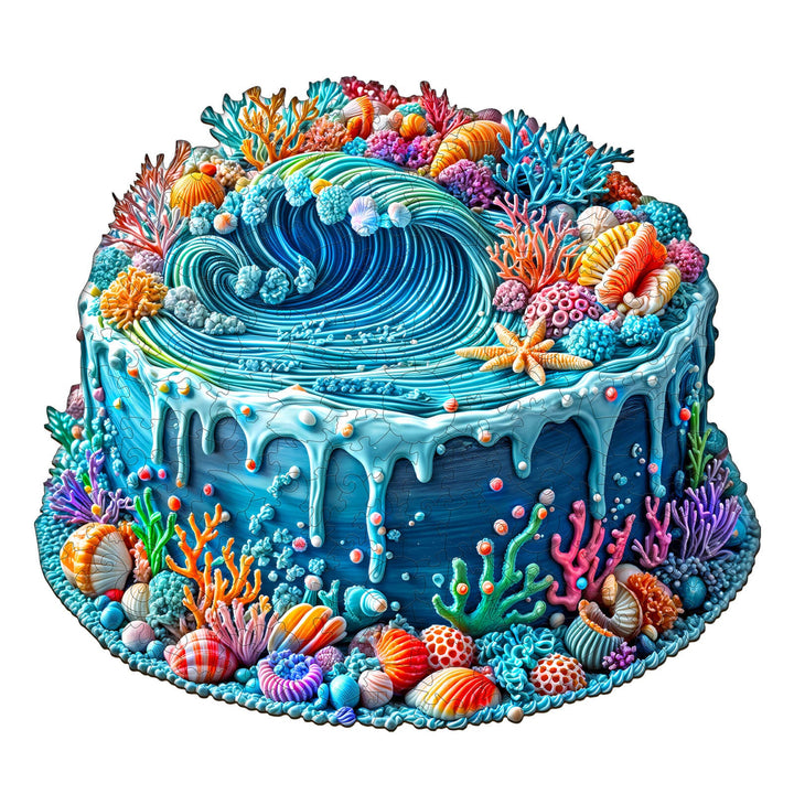 Ocean Cake Wooden Jigsaw Puzzle