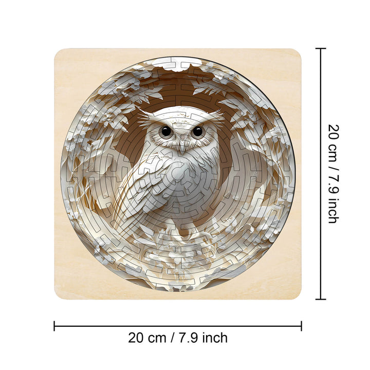 Maze Puzzles¡ªElegant Owl jigsaw puzzle, 20cm design for mind games and enhanced focus in puzzle solving.