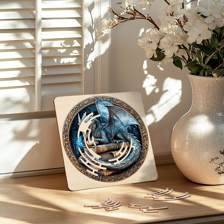 Maze Puzzles¡ªAncient protector displayed on a table, surrounded by flowers, enhancing focus and cognitive skills.