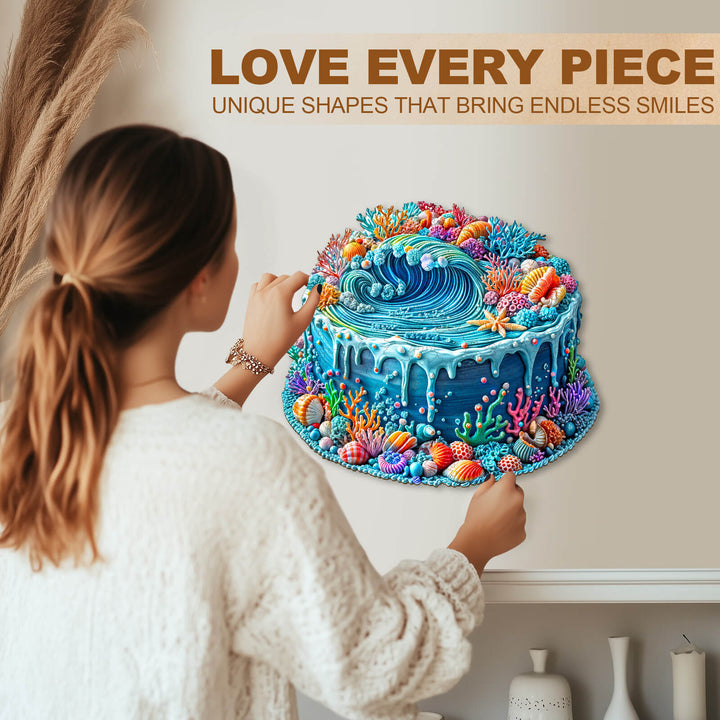 Ocean Cake Wooden Jigsaw Puzzle
