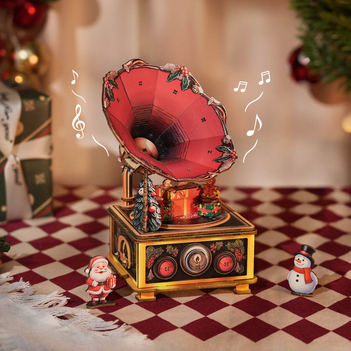 Melody Under the Mistletoe– DIY Wooden Music Box, 3D Puzzle Craft Kit