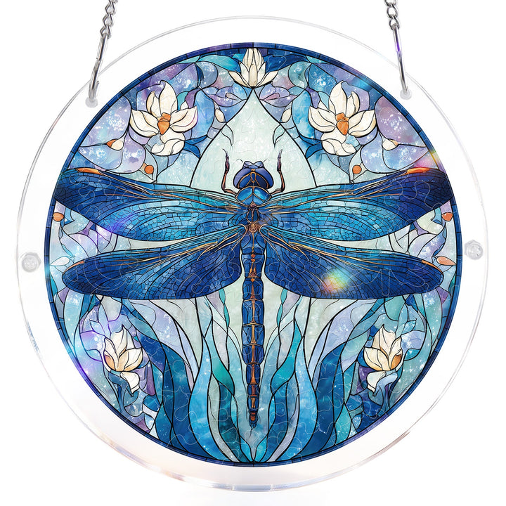 Acrylic Jigsaw Puzzle Suncatcher - Moonlit Dragonfly
