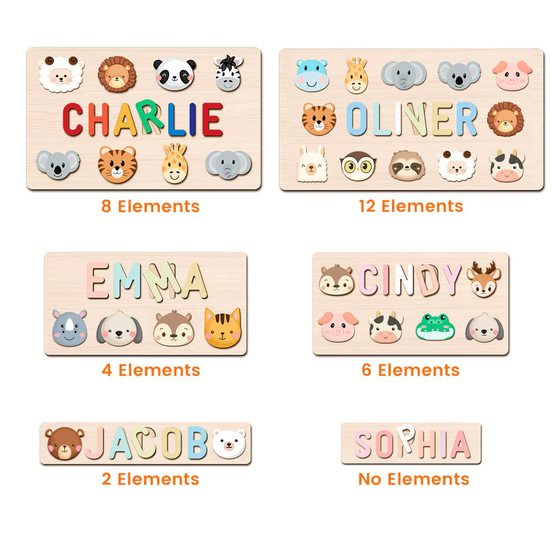 Personalized Wooden Baby Name Puzzle - By Woodbests