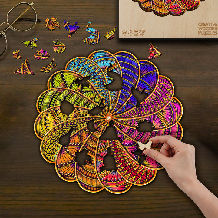 Mandala-4 Wooden Jigsaw Puzzle