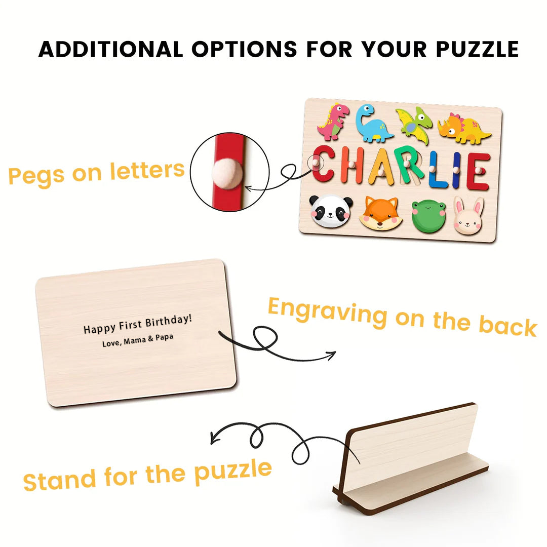 Personalized Wooden Baby Name Puzzle - By Woodbests