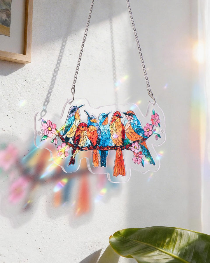 Acrylic Jigsaw Puzzle Suncatcher - Blossom Songbirds