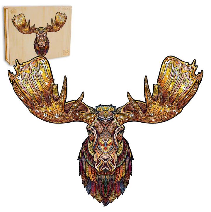 Majestic Moose Wooden Jigsaw Puzzle - Woodbests