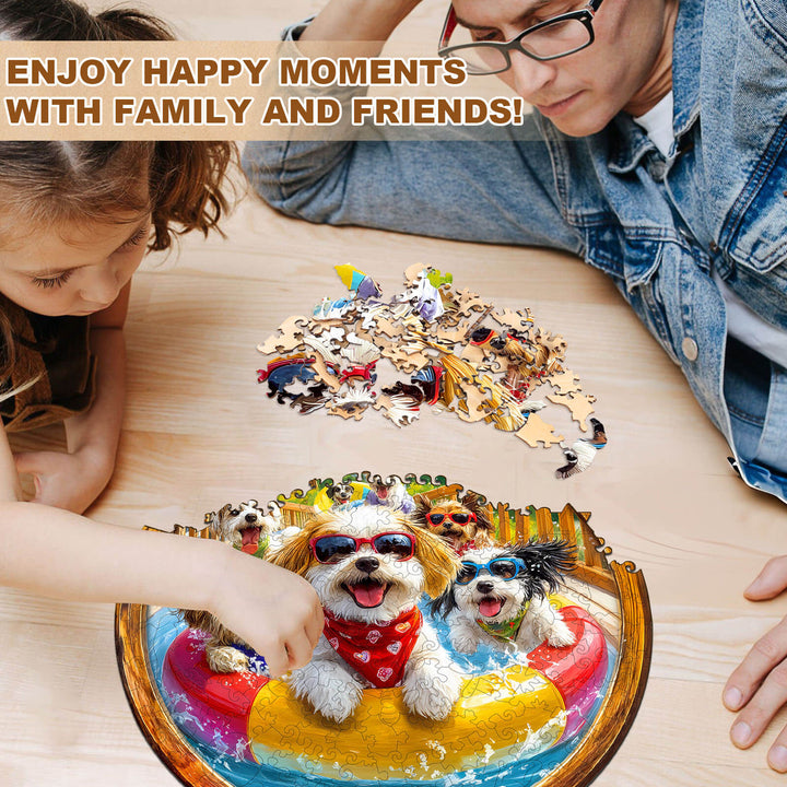 Happy Dogs Wooden Jigsaw Puzzle