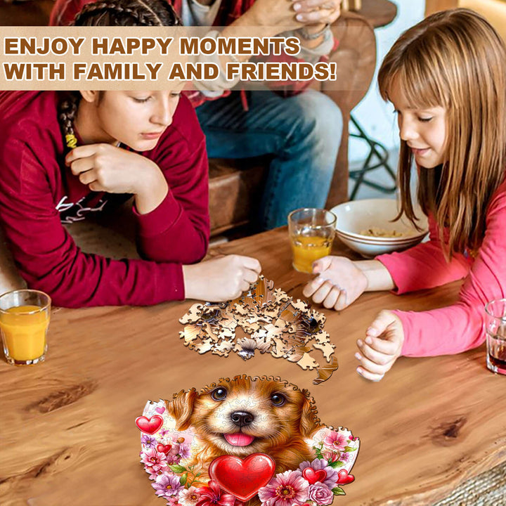 Love Puppy Wooden Jigsaw Puzzle