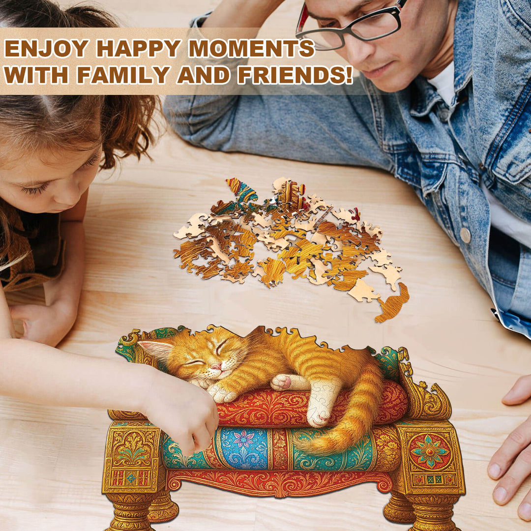 Kitten sofa Wooden Jigsaw Puzzle