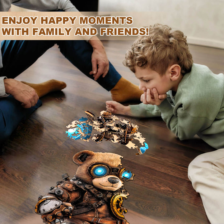 Cyber bear Wooden Jigsaw Puzzle