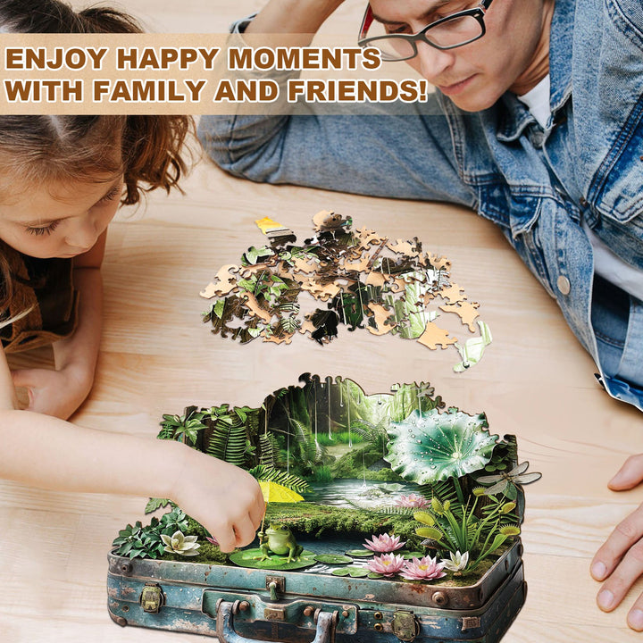 Rainforest Suitcase Wooden Jigsaw Puzzle