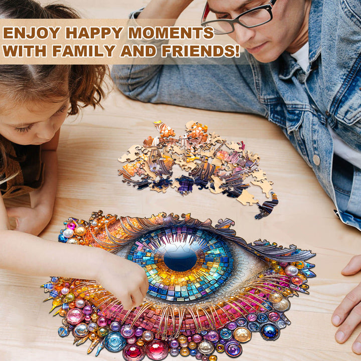 Gemstone Eyes Wooden Jigsaw Puzzle