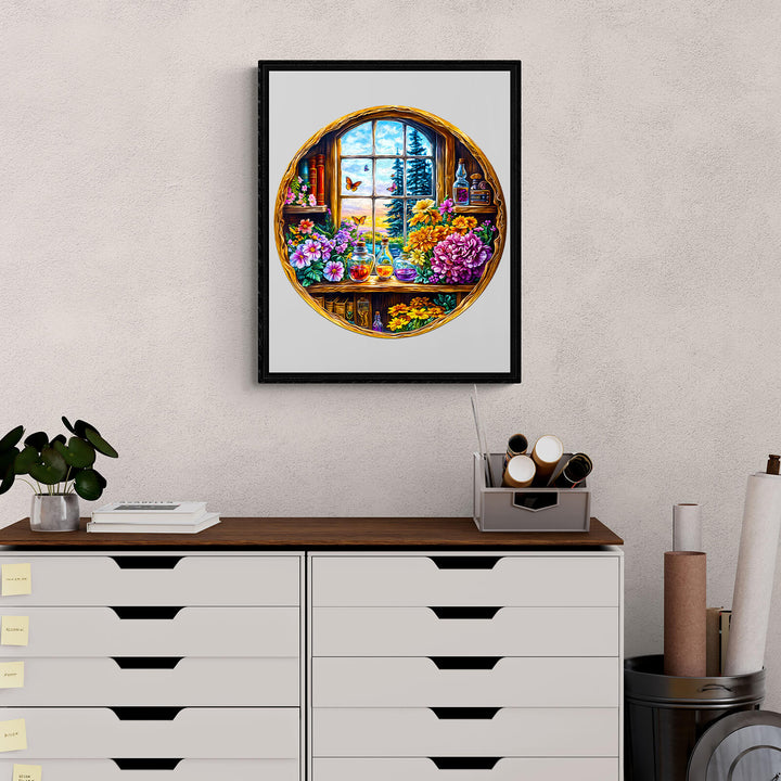 Dreamy window Wooden Jigsaw Puzzle