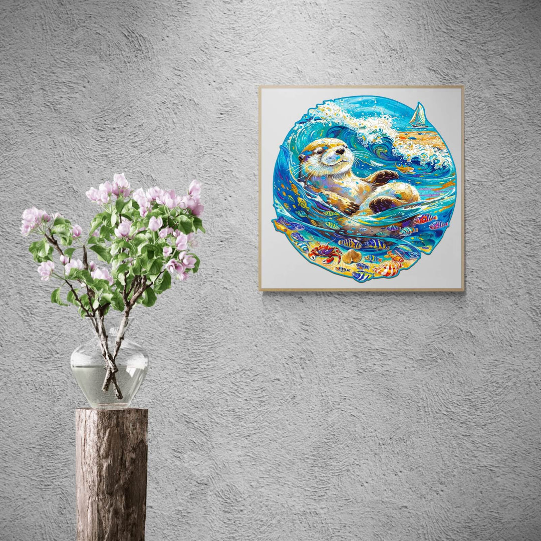 Leisurely Otter Wooden Jigsaw Puzzle - By Woodbests