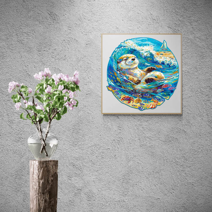 Leisurely Otter Wooden Jigsaw Puzzle - By Woodbests