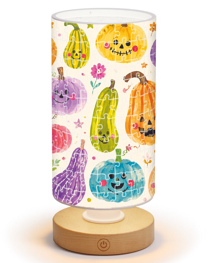 DIY Dimmable Acrylic Cylindrical Puzzle Lamp - Pumpkin Pals Party