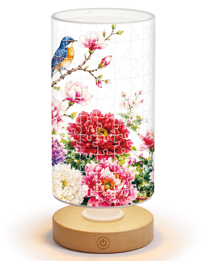 DIY Dimmable Acrylic Cylindrical Puzzle Lamp - Blooming Prosperity