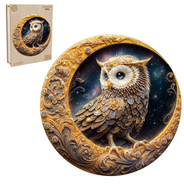 Crescent Owl Wooden Jigsaw Puzzle