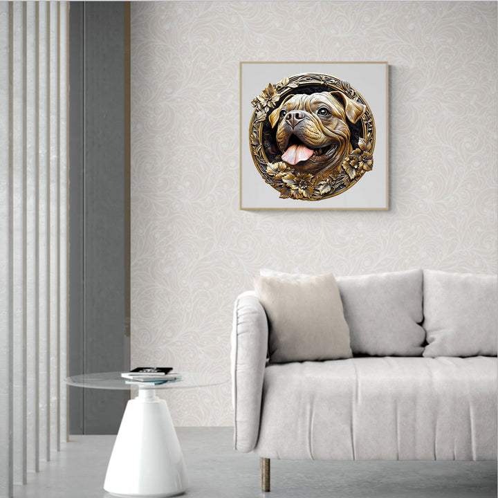 3D Metal French Bulldog Wooden Jigsaw Puzzle - Woodbests
