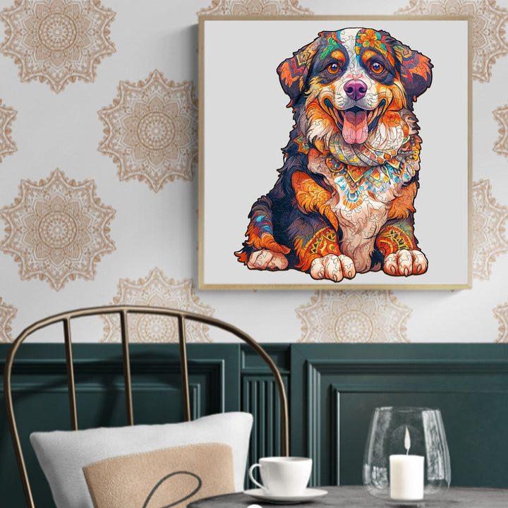 Bernese Mountain Dog Wooden Jigsaw Puzzle-Woodbests