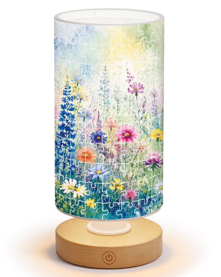 DIY Dimmable Acrylic Cylindrical Puzzle Lamp - Colorful Garden