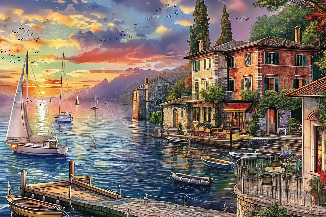 Golden Twilight Haven 500 / 1000 Piece Puzzle - By Woodbests