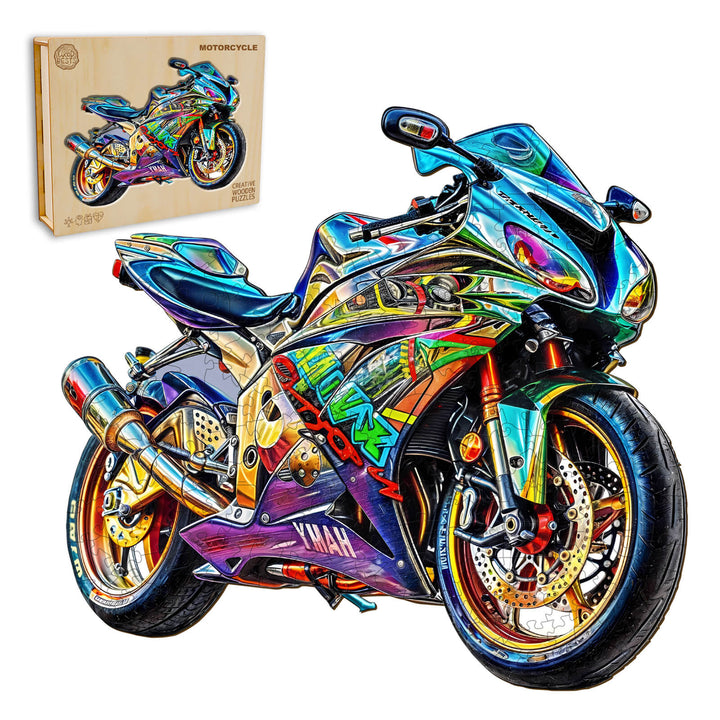 Motorcycle Wooden Jigsaw Puzzle - Woodbests