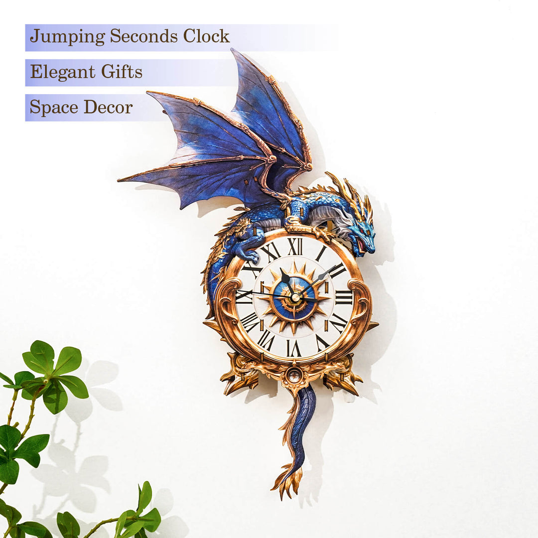Blue Dragon¨C DIY Wooden Clock, 3D Puzzle Craft Kit