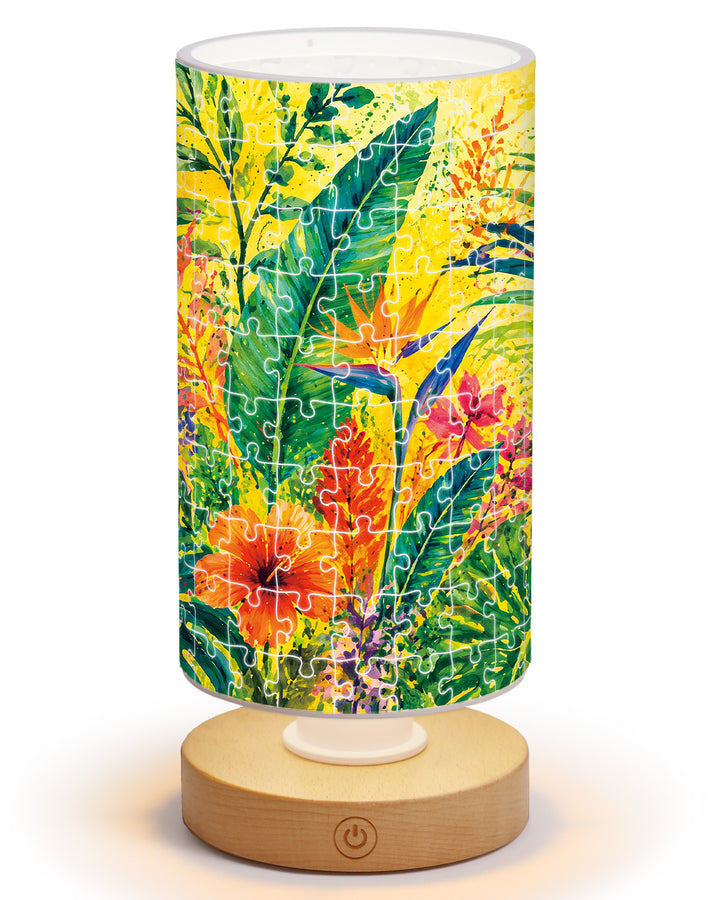 DIY Dimmable Acrylic Cylindrical Puzzle Lamp - Tropical Reverie