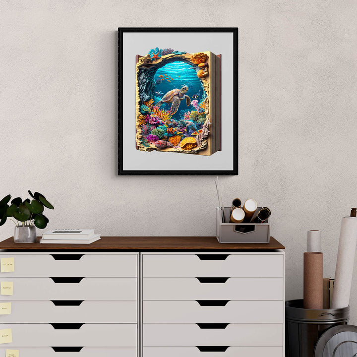 3D Deep Blue Wooden Jigsaw Puzzle