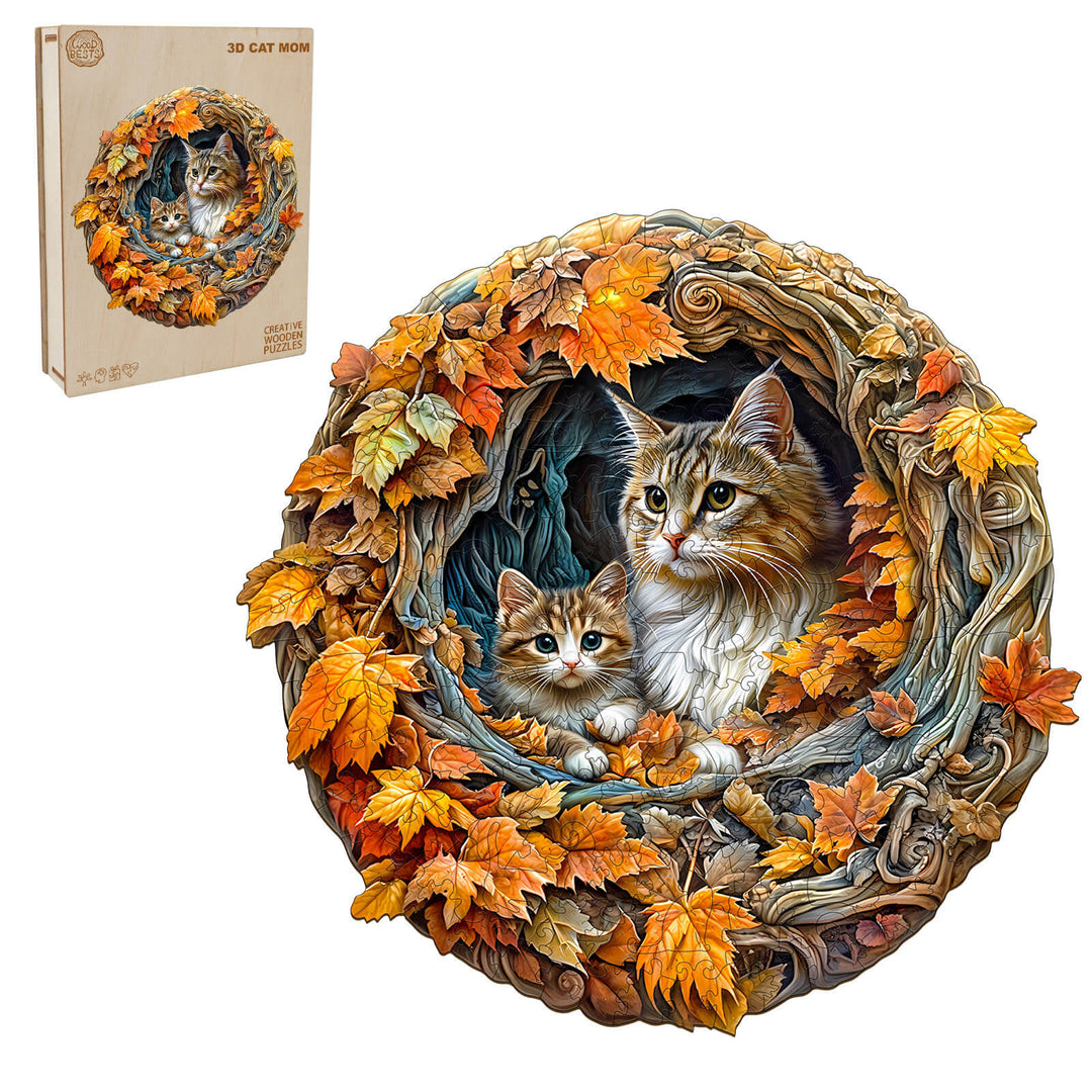 3D cat mom Jigsaw Puzzle