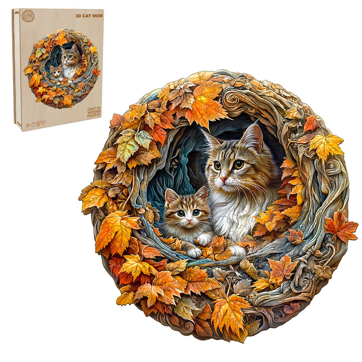 3D cat mom Jigsaw Puzzle