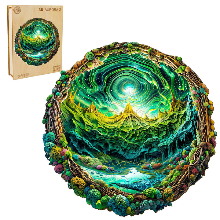 3D Aurora-2 Wooden Jigsaw Puzzle - By Woodbests
