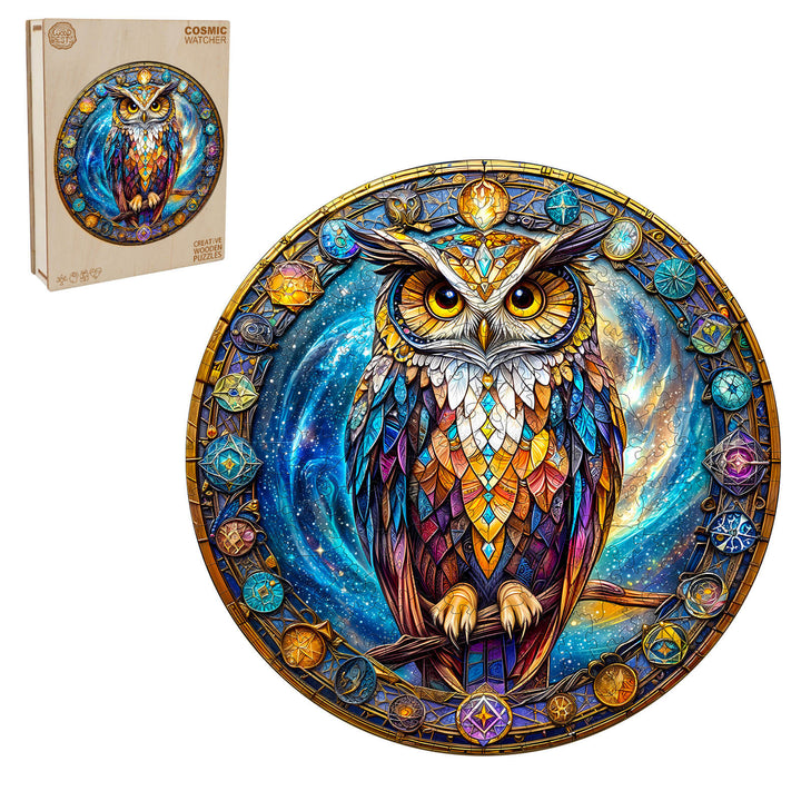 Cosmic Watcher Wooden Jigsaw Puzzle