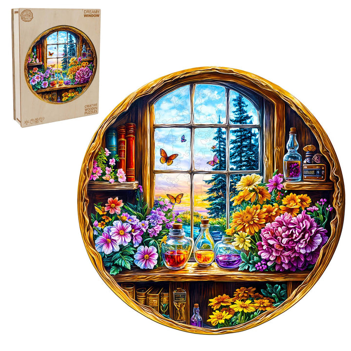 Dreamy window Wooden Jigsaw Puzzle
