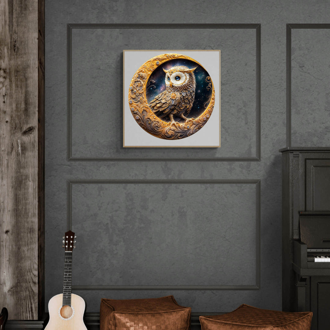 Crescent Owl Wooden Jigsaw Puzzle