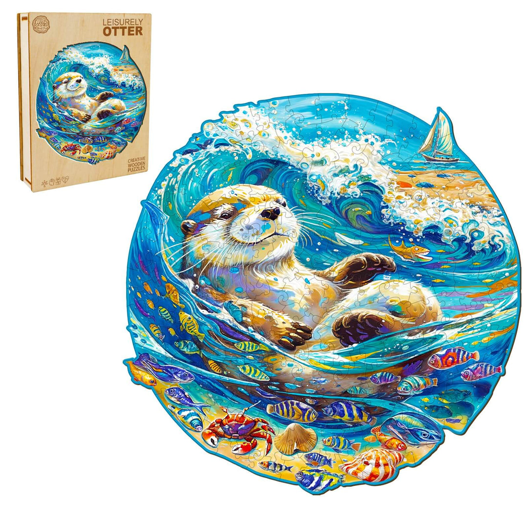 Leisurely Otter Wooden Jigsaw Puzzle - By Woodbests