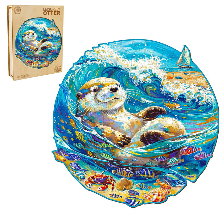 Leisurely Otter Wooden Jigsaw Puzzle - By Woodbests