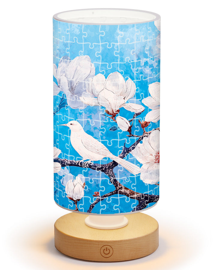DIY Dimmable Acrylic Cylindrical Puzzle Lamp - Whispers of Magnolia Spring