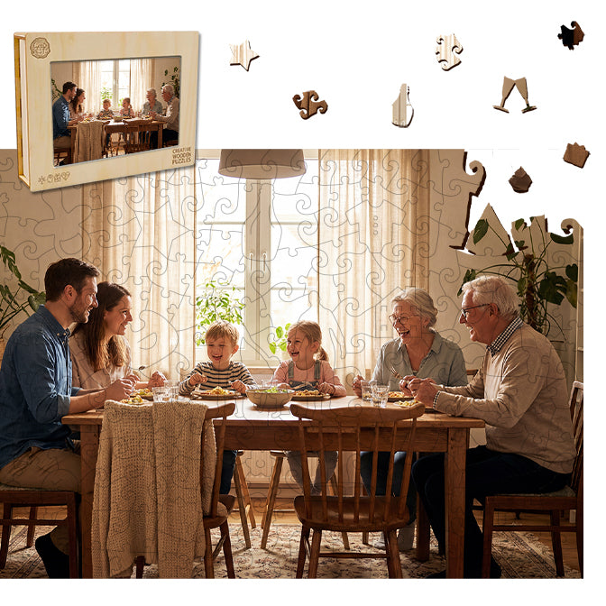 Personalized Photo Wooden Puzzle - Family Theme