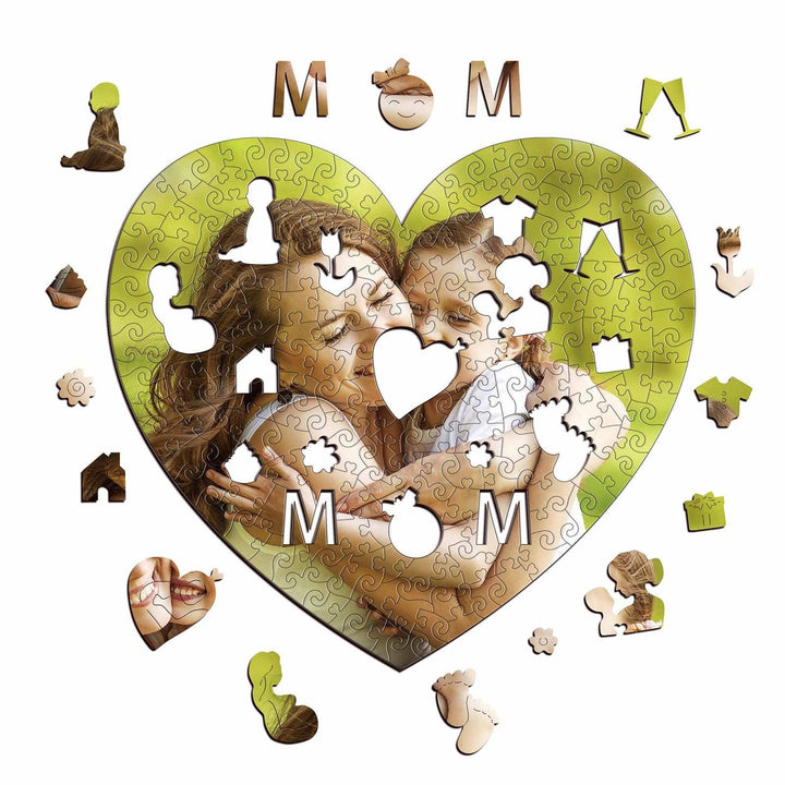 Mother's Memory Personalized Photo Wooden Puzzles - Woodbests