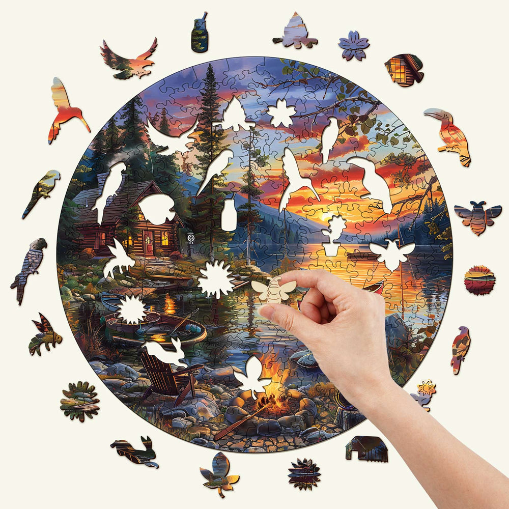 Canoe Lake-2 Wooden Jigsaw Puzzle - By Woodbests