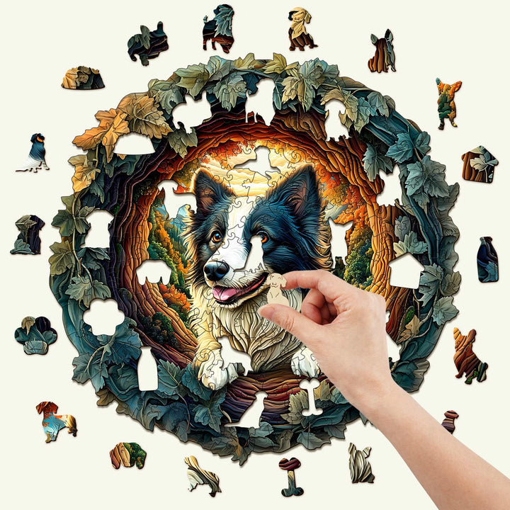 3D Border Collie Wooden Jigsaw Puzzle - By Woodbests