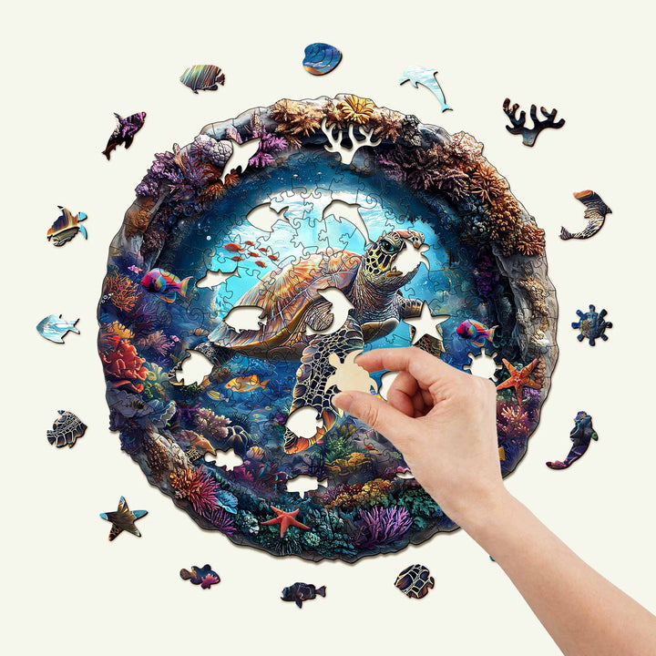 3D Turtle Wooden Jigsaw Puzzle - By Woodbests
