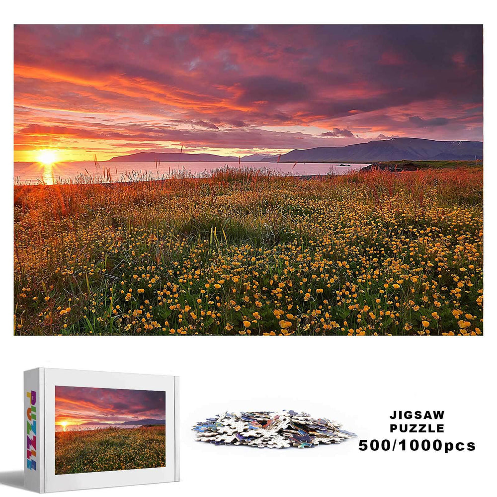 Lakeside Sunset 500 / 1000 Piece Puzzle - Woodbests