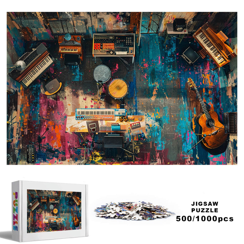 Musical Instrument Room 500 / 1000 Piece Puzzle - By Woodbests