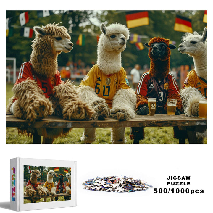 Alpaca Audiences 500 / 1000 Piece Puzzle - By Woodbests